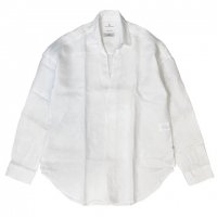 COLONY CLOTHING【コロニー・クロージング】Albini社製リネン・プルオーバーシャツ （White）