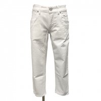 SIVIGLIA 【シヴィリア】 4L Pantalone 5 Tasche クロップド・ボーイフレンドジーンズ （White）