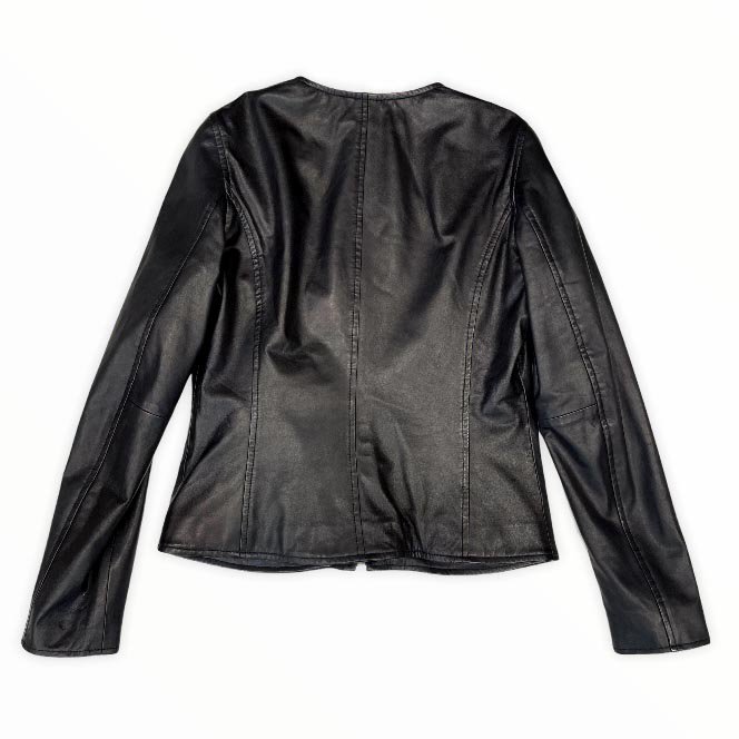 The Jackie Leathers 【ザ・ジャッキー・レザー】 『AFRODITE』 ラムレザー・ノーカラージャケット （Black  -Plongee-） - IL MARE ONLINE STORE ｜ イル・マーレ オンラインストア