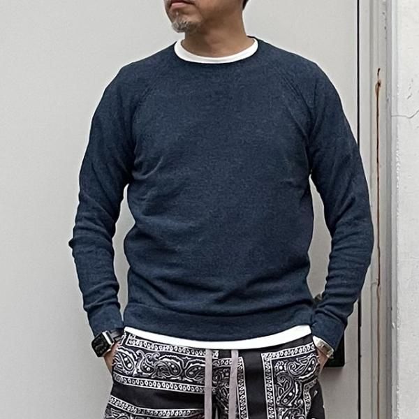 ZANONE 【ザノーネ】 マイクロコットンパイル・クルーネックニット・プルオーバー Regular Fit （Navy） - IL MARE  ONLINE STORE ｜ イル・マーレ オンラインストア