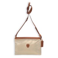 Felisi 【フェリージ】 ”Shoulder Bag” ナイロン・ミニショルダーバッグ （Ivory/Light Brown）