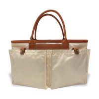 Felisi 【フェリージ】 "Tote Bag" 横長ヘルメットバッグ （Ivory/Light Brown）