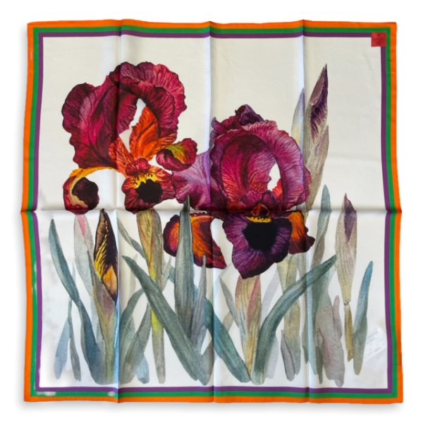 erfurt 【エルフルト】 79×79 ”Pure Silk Twill Flower” Hand Made