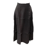 OWN by basics 【オウン・バイ・ベーシックス】 ”Wrap around skirt long” リネン・ラップスカート （Charcoal）