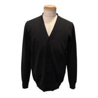 アレッサンドロルッピ　Vネックニット カーディガン　48 黒 アレッサンドロルッピ Vネックニット カーディガン 48 黒