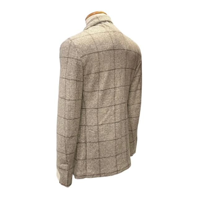 L.B.M. 1911 【エルビーエム1911】 ”Dandy Jacket 2813 Regular”  ウールジャージー・ウィンドウペーン・テーラードジャケット （Grey Beige） - IL MARE ONLINE STORE ｜ イル・マーレ  オンラインストア