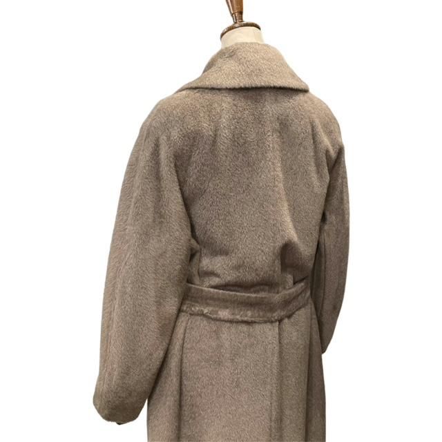 S Max Mara 【エス・マックス・マーラ】 ”MALESIA” アルパカシャギー（ビーバー）ベルテッド・ロングコート（Taupe） - IL  MARE ONLINE STORE ｜ イル・マーレ オンラインストア