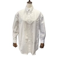 Finamore 【フィナモレ】 ”LIV-J” ALUMO社製コットンポプリン使用オーバーサイズフィット・シャツ （White）