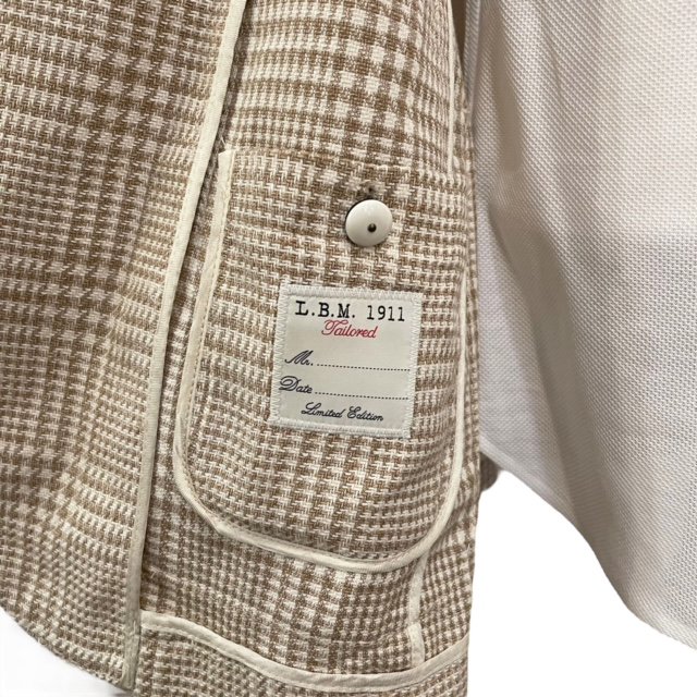 L.B.M. 1911 【エルビーエム1911】 ”2855 Regular” グレンプレイド2Bジャケット （Light Beige） - IL  MARE ONLINE STORE ｜ イル・マーレ オンラインストア