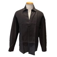 COLONY CLOTHING 【コロニー・クロージング】 Albini社製リネン・プールサイドシャツ（Black）