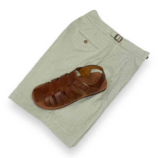 BERWICH べルウィッチ　シアサッカー　ショートパンツ　50 BERWICH 【ベルウィッチ】 ”Scotch Short” シアサッカー・ベルト