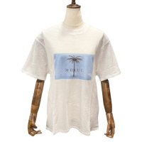 Cabana 【カバナ】 ”MUKUL-T” スラブコットン・プリント・リラックスTシャツ（White）