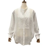 Cabana 【カバナ】 ”Mesh Shirt” ポプリン×オーガンジー・ビブヨークシャツ（White）