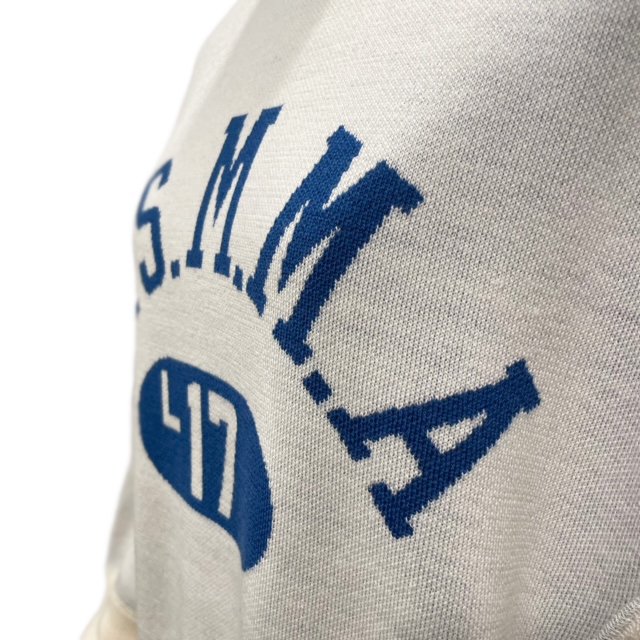 St.Johns 3rd club 【セント・ジョンズ・サードクラブ】 US M.M.A P/O インターシャ・レタード・ニットプルオーバー（Off  White） - IL MARE ONLINE STORE ｜ イル・マーレ オンラインストア