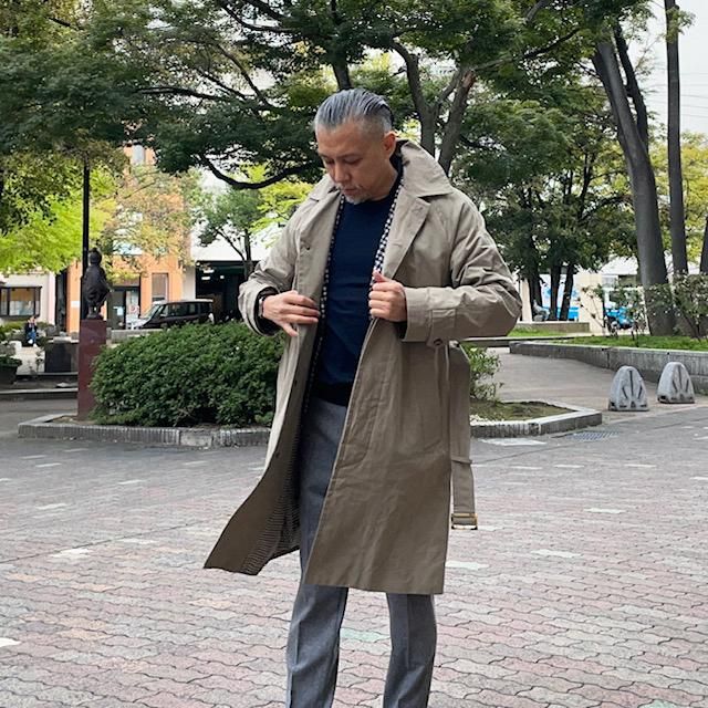 QASIMI カシミ 19AW イギリス製 HEAVY TWILL OVERSIZED TRENCH COAT ヘビーツイル オーバーサイズトレンチコート 44 カーキ アウター【新古品】【QASIMI】