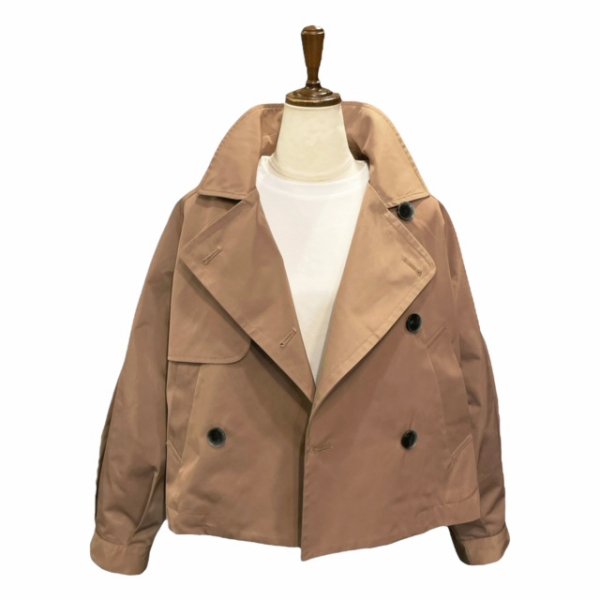 Margaux vintage 【マルゴー・ヴィンテージ】 ”Short Trench Coat” ロクヨン素材ショートトレンチコート （Beige）  - IL MARE ONLINE STORE ｜ イル・マーレ オンラインストア