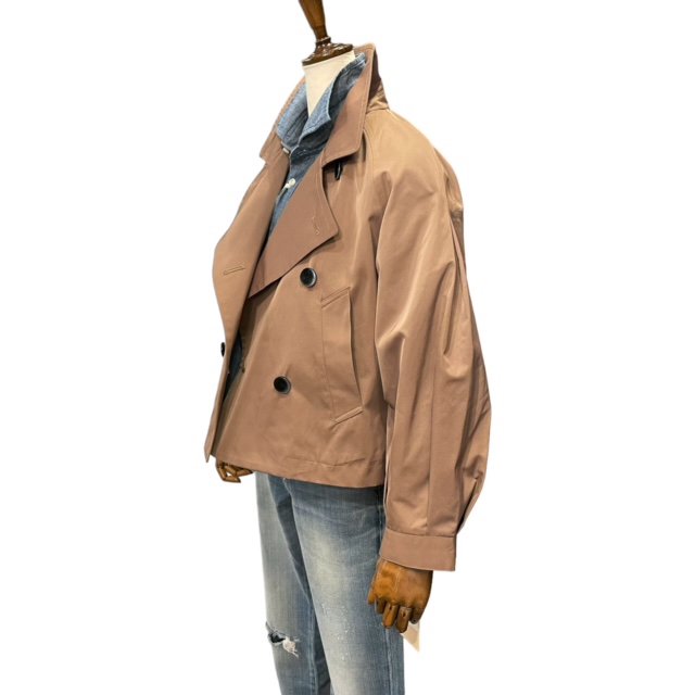 Margaux vintage 【マルゴー・ヴィンテージ】 ”Short Trench Coat” ロクヨン素材ショートトレンチコート （Beige）  - IL MARE ONLINE STORE ｜ イル・マーレ オンラインストア