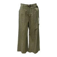 Margaux vintage 【マルゴー・ヴィンテージ】 ”Gibelt Wide Pants” アジャスタブルベルト付ワイドパンツ （Khaki）