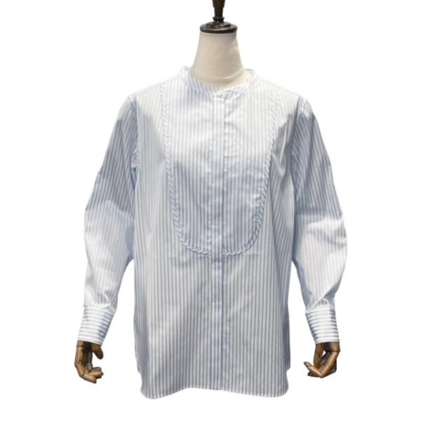 新品 DRAWELL ドビーストライプビブヨークシャツ drawell | ドビーストライプ ビブヨークシャツ（ホワイト