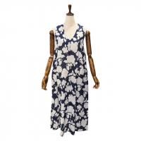 HOMEWARD ڥۡɡ ESTELLE Printed Long Sleevless Dress 2WAYԡ Flore Sfumato Midnight Navy