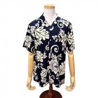 LANI'S ڥˡ Rayon Aloha Shirts եաϥ Navy