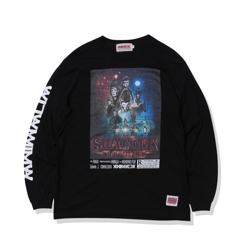 ANIMALIA】(アニマリア）“SWAGGER CLOTHINGS Poster L/S TEE”ロングスリーブTシャツ【BLACK】