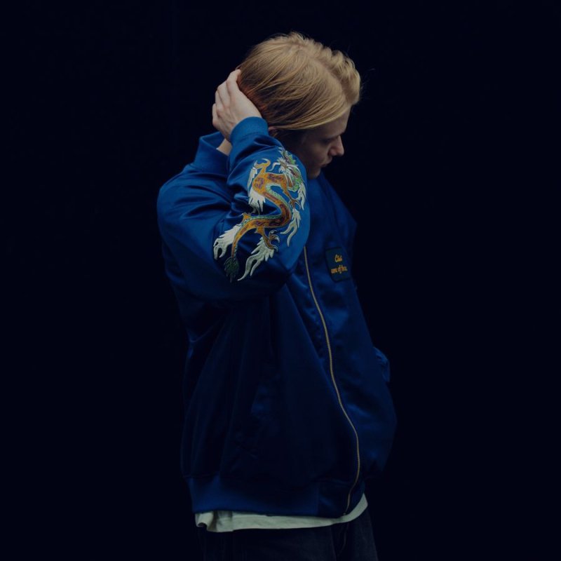 CLUCT】(クラクト) CHICO [JACKET] 刺繍リブジャケット【NAVY】【送料無料】 - RADIALL,CALEE,SUBCIETY, CLUCT,CUT-RATE,ANIMALIA,STORM BECKER,AT-DIRTY,など正規取扱店-JAM BRICS