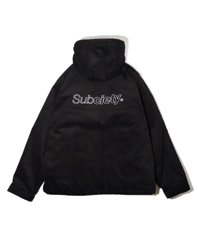 SUBCIETY】コーデュロイフードジャケット | BLACK | 送料無料