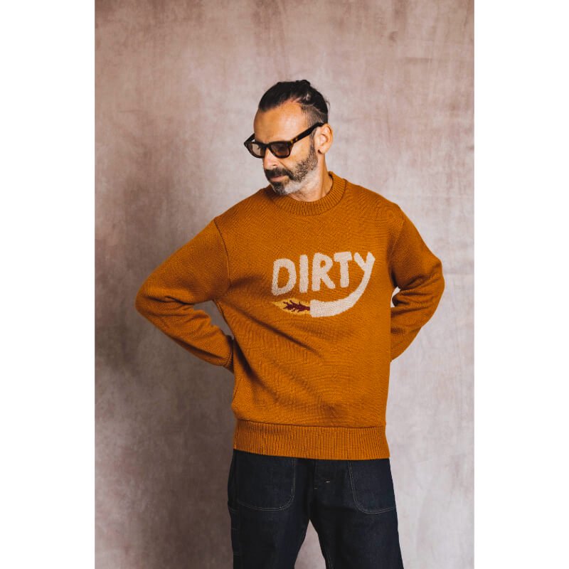 AT-DIRTY】(アットダーティ) DIRTY FIRE KNIT ニットセーター