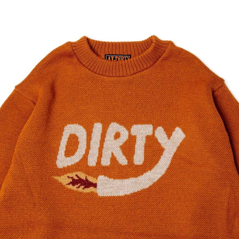 AT-DIRTY】(アットダーティ) DIRTY FIRE KNIT ニットセーター | オレンジ 送料無料 - RADIALL,CALEE,SUBCIETY,CLUCT,CUT-RATE,ANIMALIA,STORM BECKER,AT-DIRTY,など正規取扱店-JAM BRICS AT-DIRTY】(アットダーティ) DIRTY FIRE KNIT ニットセーター | オレンジ 送料無料 - RADIALL,CALEE,SUBCIETY,CLUCT,CUT-RATE,ANIMALIA,STORM BECKER,AT-DIRTY,など正規取扱店-JAM BRICS