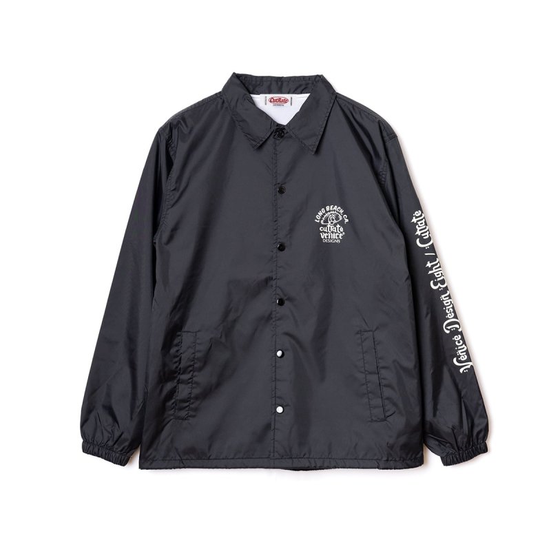 CUT-RATE×VENICE8 COFFEE HOUSE®?】 G.O.D NYLON COACH JACKET BLACK | カットレイト  ナイロンコーチジャケット【BLACK】 - RADIALL,CALEE,SUBCIETY,CLUCT,CUT-RATE,ANIMALIA,STORM  BECKER,AT-DIRTY,など正規取扱店-JAM BRICS