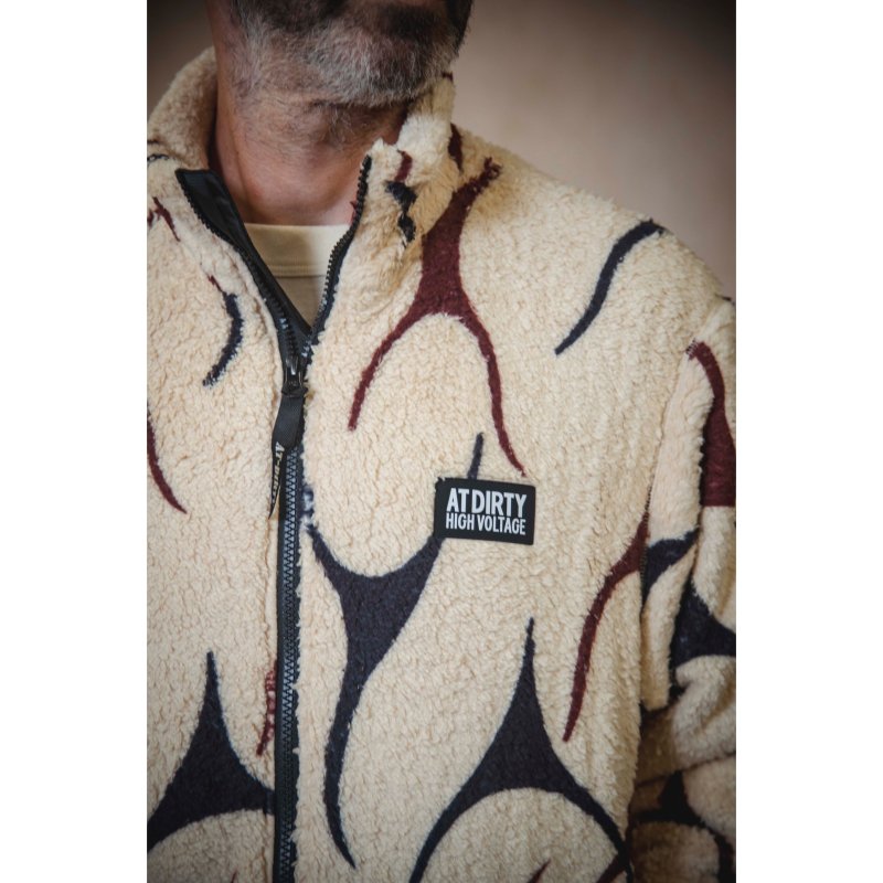 AT-DIRTY（アットダーティ）FLAMES FLEECE JACKET | NATURAL - RADIALL ...