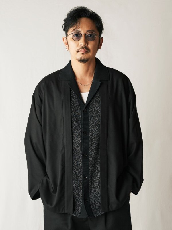 【CALEE】キャリー R/P OVER SIZE CARDIGAN | シャツカーディガン -  RADIALL,CALEE,SUBCIETY,CLUCT,CUT-RATE,ANIMALIA,STORM  BECKER,AT-DIRTY,など正規取扱店-JAM BRICS
