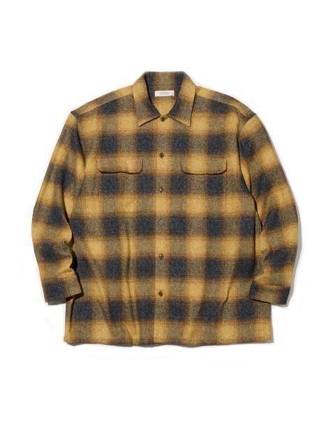 RADIALL 長袖 オンブレチェックシャツ L ブラウン RADIALL】（ラディアル）