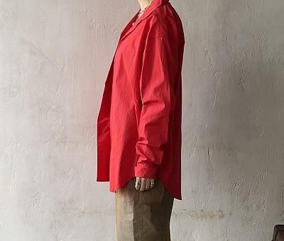 JUN MIKAMI OPEN COLLAR SHIRT col.Red - SHOPPING|Rigoletto JUN MIKAMI OPEN COLLAR SHIRT col.Red - SHOPPING|Rigoletto