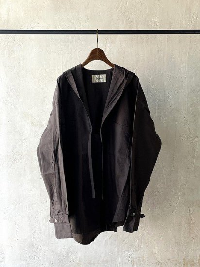 JUN MIKAMI HOOD SHIRT col.Dark Brown - SHOPPING｜Rigoletto