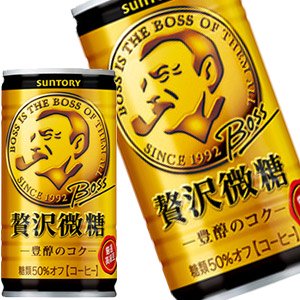 BOSS(ボス) 贅沢微糖 185g×60缶 サントリー-