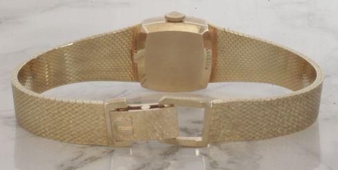 オメガ ダイヤ巻き 14金イエローゴールド ブレス一体型