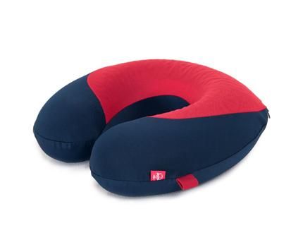 TRAVEL / MEMORY FOAM PILLOW - Navy/Red, Black