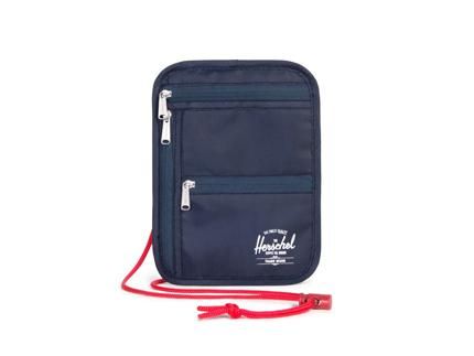 TRAVEL / MONEY POUCH - Navy/Red, Black