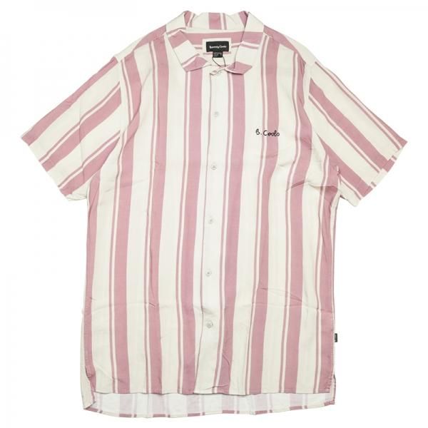 HOLIDAY CAMP-COLLAR SHIRT - Rose Stripe