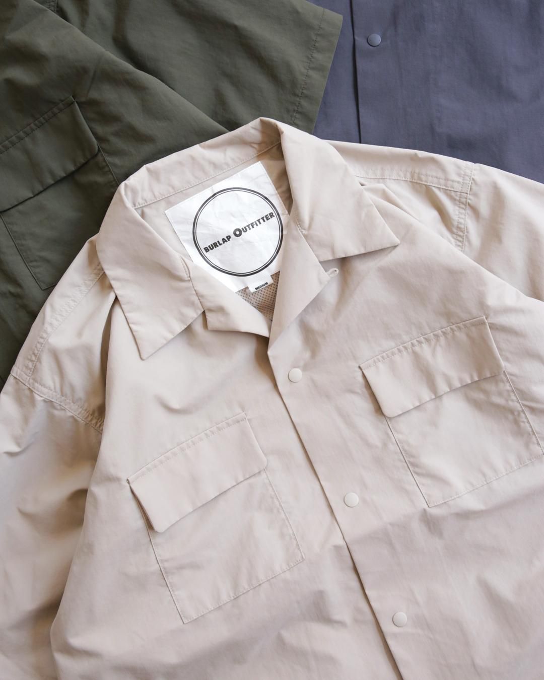BURLAP OUTFITTER シャツ CAMP SHIRT PRINTED BURLAP OUTFITTER / S/S CAMP SHIRT SOLID - Sand Beige