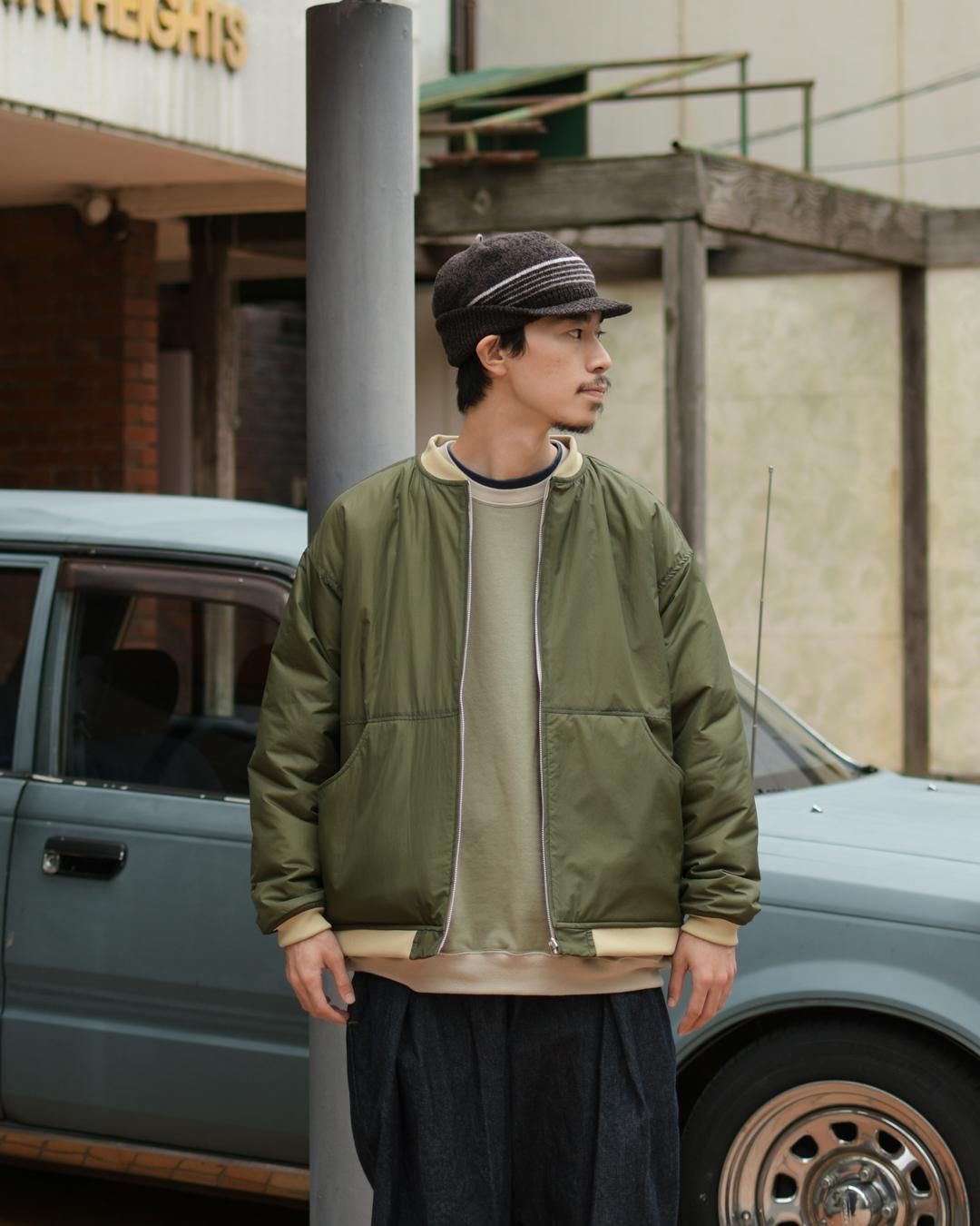 NOROLL [ノーロール] | LIGHT SPACE JACKET - Orange × Olive