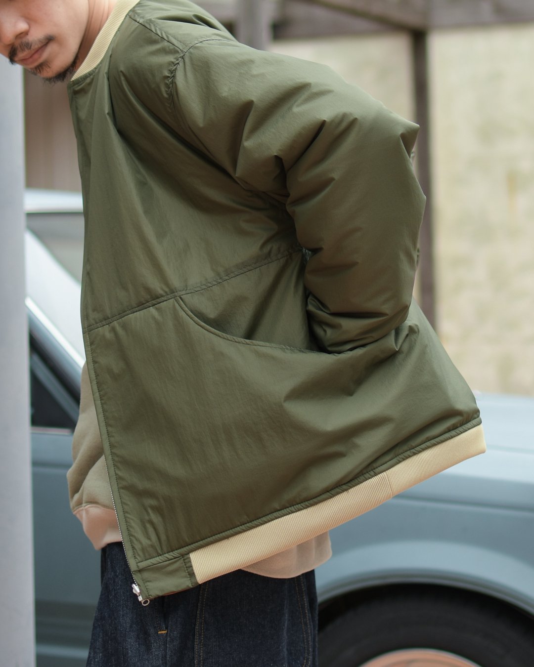 NOROLL [ノーロール] | LIGHT SPACE JACKET - Orange × Olive