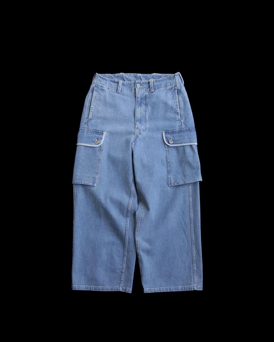 12OZ DENIM CARGO PANTS - L.Blue