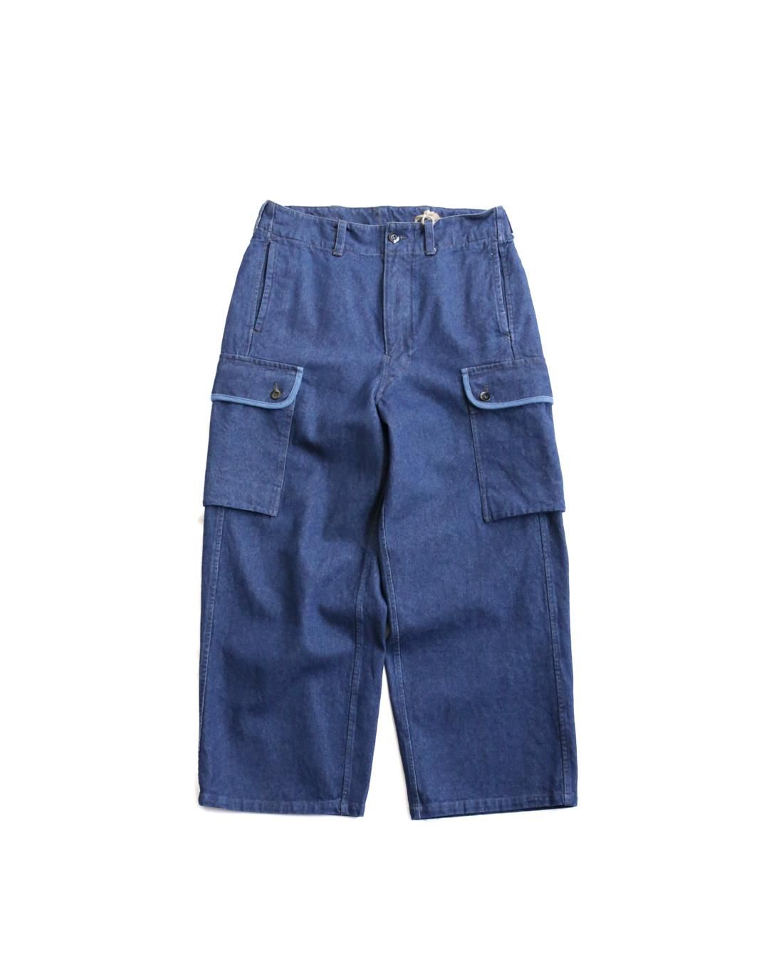 12OZ DENIM CARGO PANTS - Navy