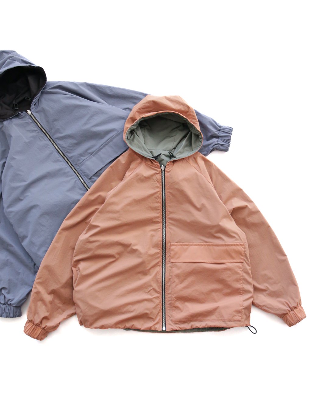 NOROLL [ノーロール] | SWITCH PARKA - Pink × Olive, Blue × Black