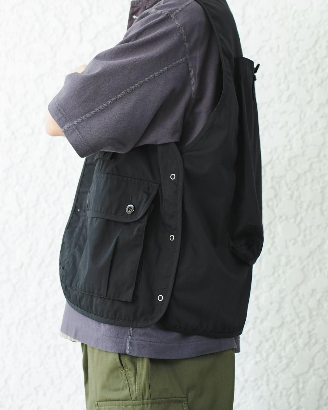 ARMY TWILL[アーミーツイル] | C/P PLAIN AM VEST - Khaki, Black