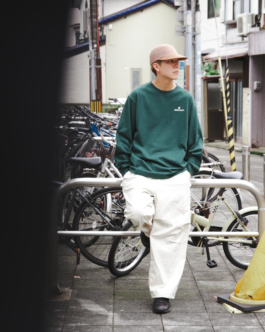 HELLRAZOR[ヘルレイザー] | TRADEMARK LOGO L/S SHIRT - Green