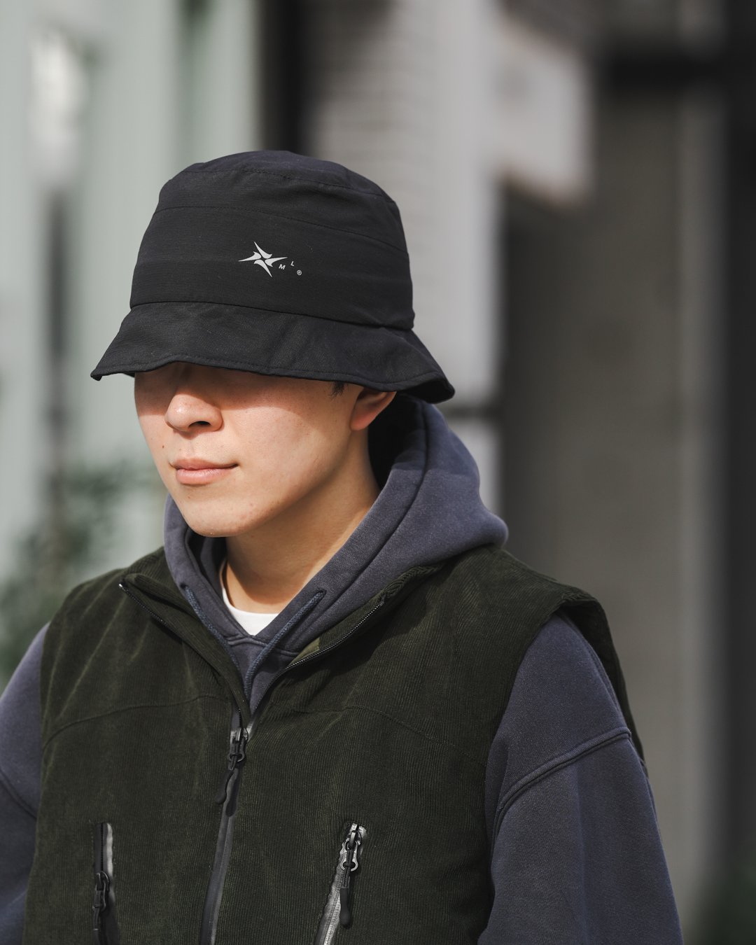 DeMarcoLab[デマルコラボ] | SUPPLEX BUCKET HAT - Army, Black